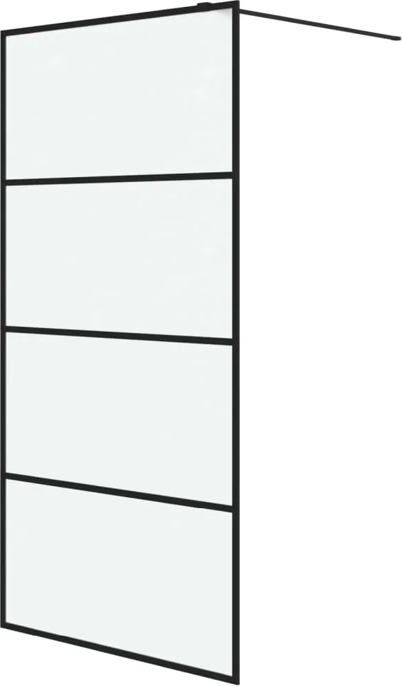 vidaXL fekete ESG tejüveg zuhanyfal 100 x 195 cm