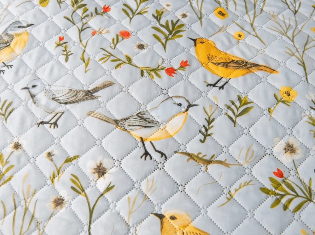 Ágytakaró SPRING BIRDS, színes kivitel Méret: 220 x 240 cm