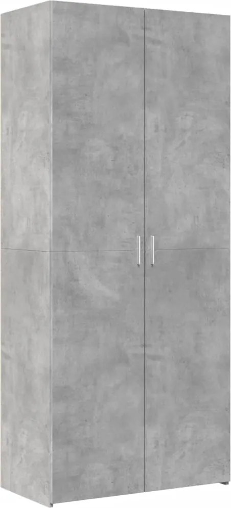 vidaXL betonszürke szerelt fa magasszekrény 80 x 42,5 x 185 cm