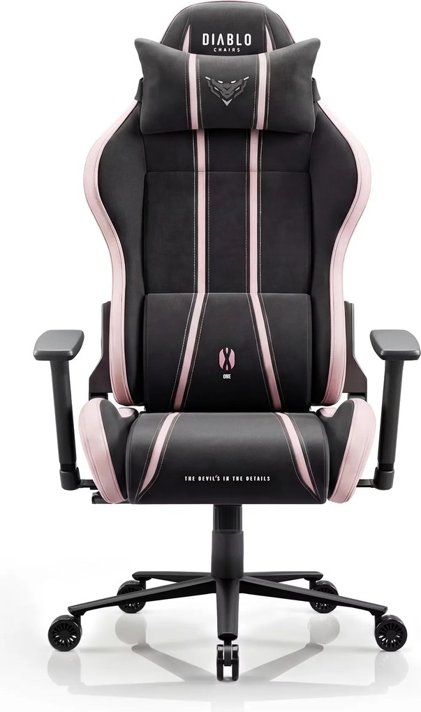 Gamer szék szövet Normal Size, fekete-rózsaszín: Diablo X-One 2.0 Akira Pink