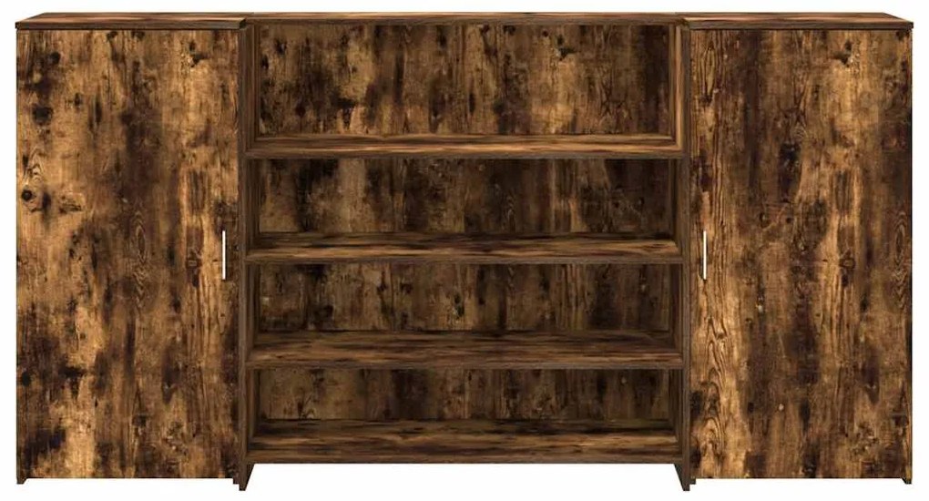 recepciós pult füstös tölgy 200x50x103,5 cm szerelt fa