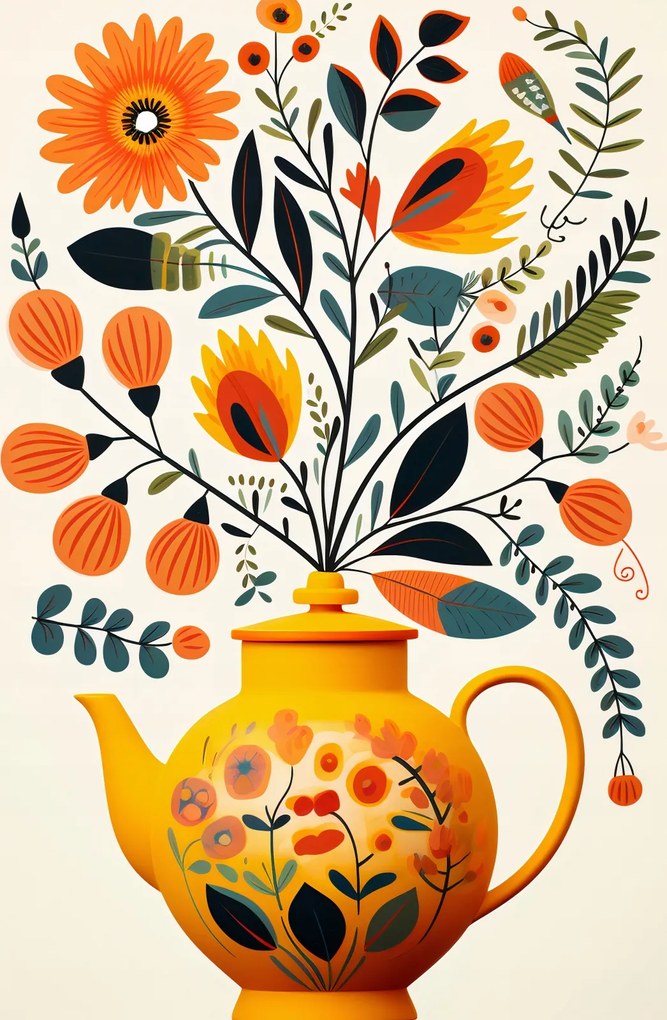 Poszter 53x81cm Buja tea