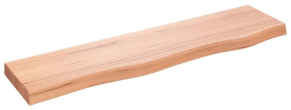 világosbarna kezelt tömör tölgyfa fali polc 80x20x4 cm