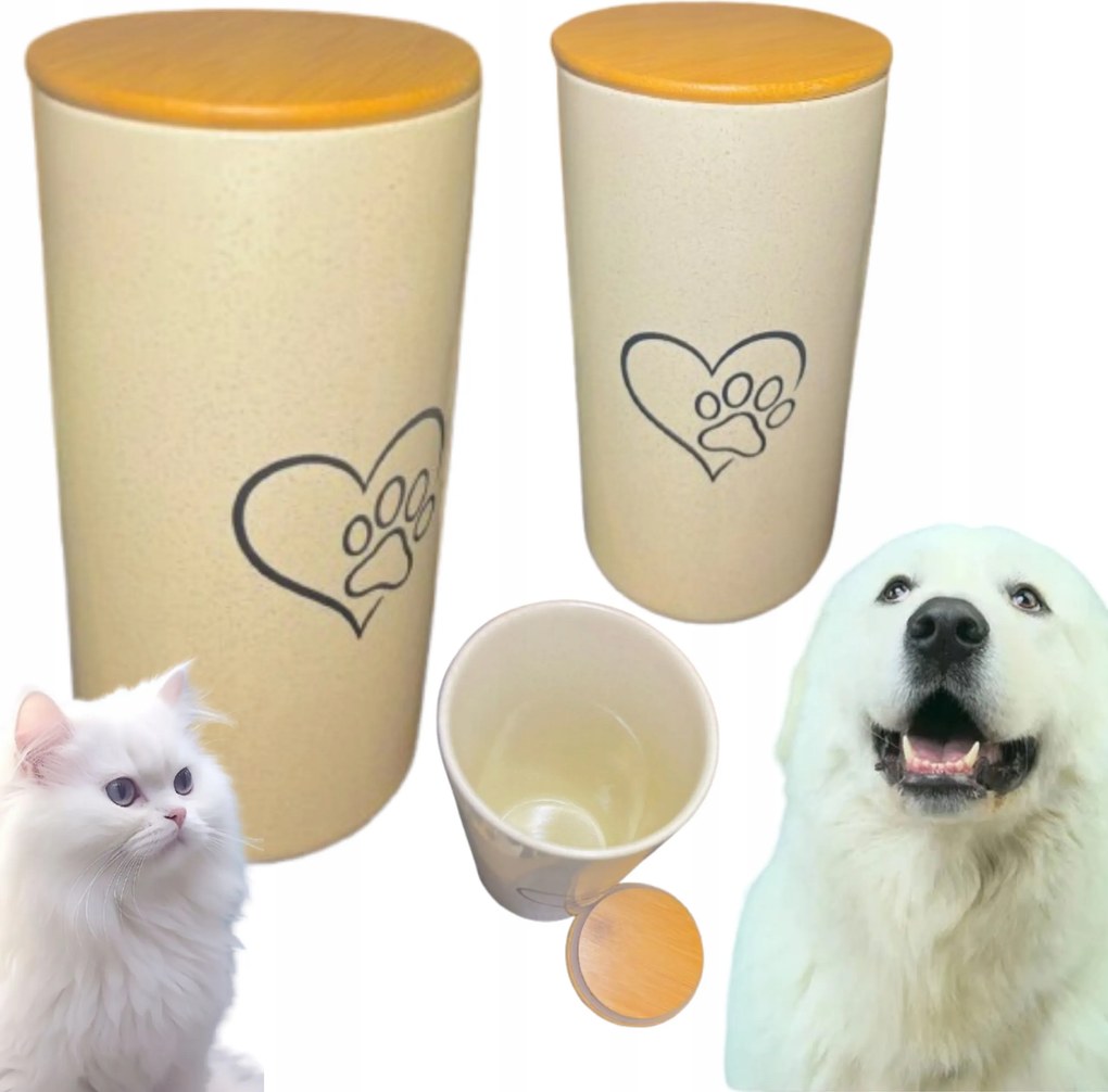 Kutya-macska eledel tároló kerámia kisállat légmentesen záródó