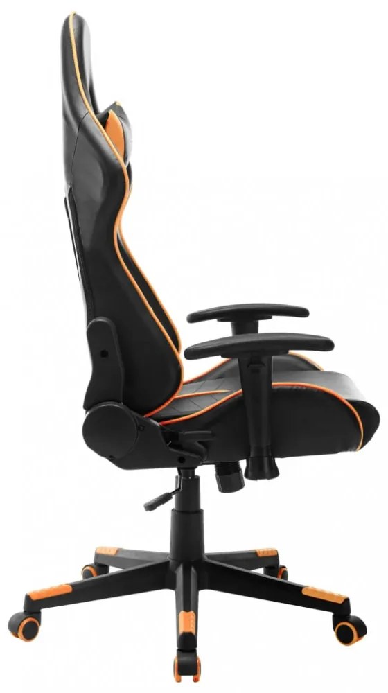 fekete és narancssárga műbőr gamer szék