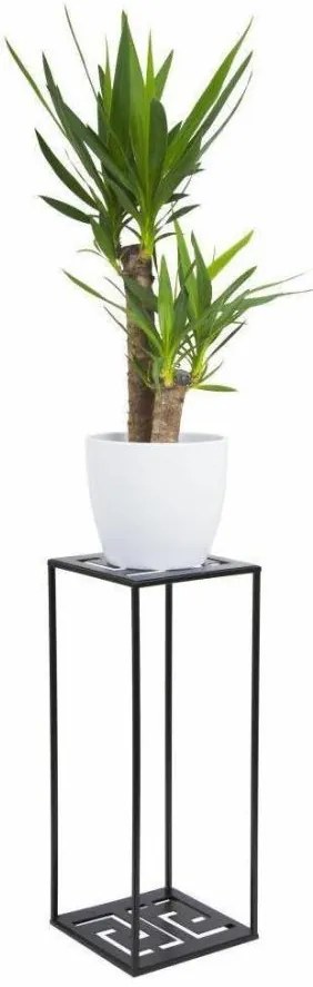 Virágállvány 60x24 cm fekete színben