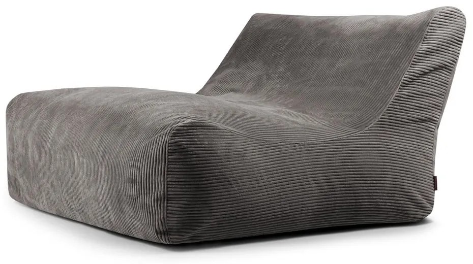 Sötétszürke kordbársony babzsákfotel Sofa Lounge – SLOWDOWN