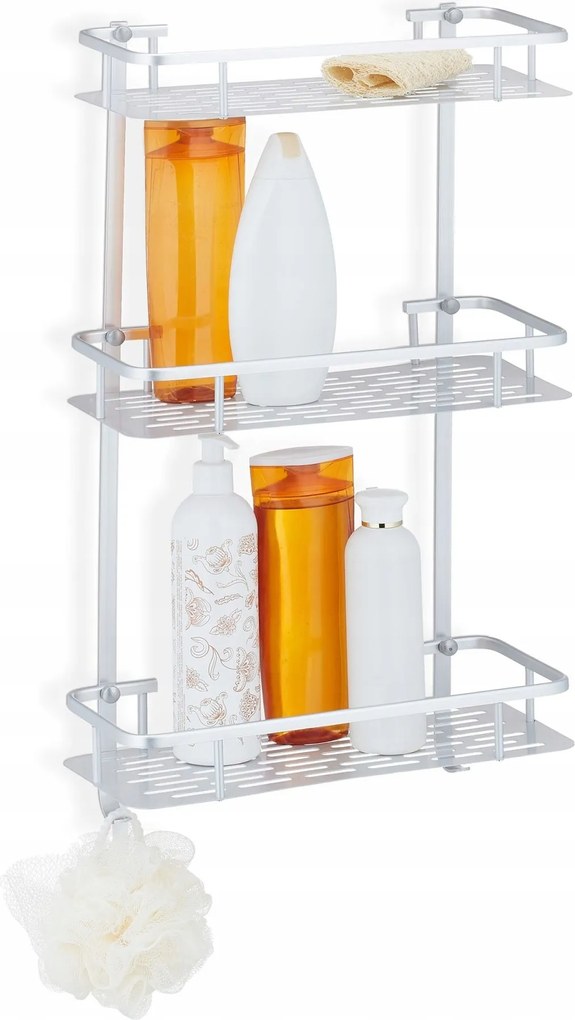 Fürdőszobai polc Zuhany alá Fali Fekete Loft Organizer