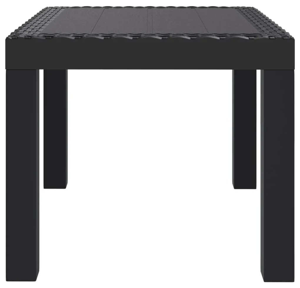 antracitszürke PP kerti asztal 59 x 47 x 40 cm