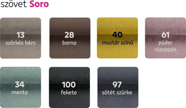 Ülőgarnitúra, szürkésbarna/sárga, szövet, jobbos, BRATO