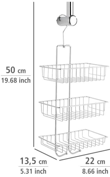 WENKO 15888100 - NIVALA polc 22x50 cm, fényes króm
