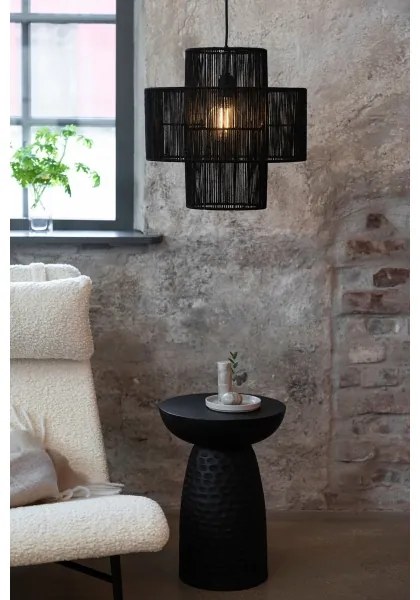 Markslöjd 108766 - Csillár zsinóron SOGA 1xE27/40W/230V fekete