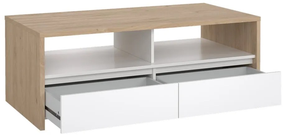 Fehér-natúr színű dohányzóasztal 60x120 cm Next – Tvilum