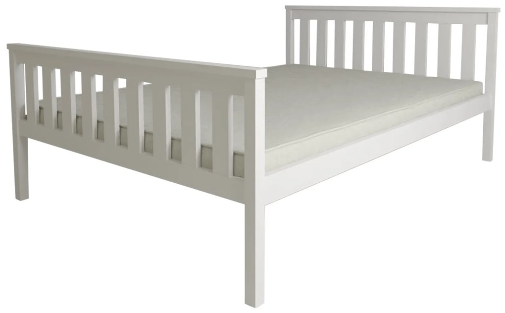 Ágy KALEA 90 x 200 cm, fehér Matrac: Coco Maxi matrac 20 cm, Ágyrács: Deszkás ágyráccsal