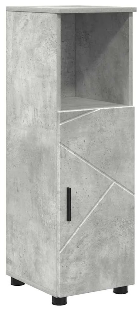 Fürdőszoba Székény ajtóval Beton szürke 30 x 35 x 95 cm Faanyag