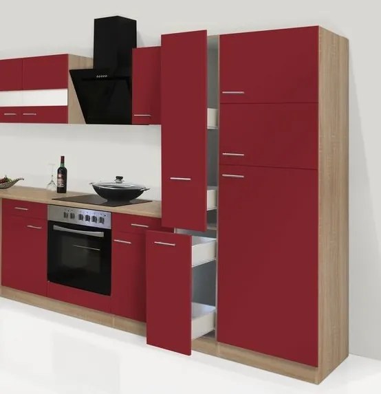 Hagen30 kétrészes kamraszekrény Több színben! 200cm magas Sonoma - Bordó N