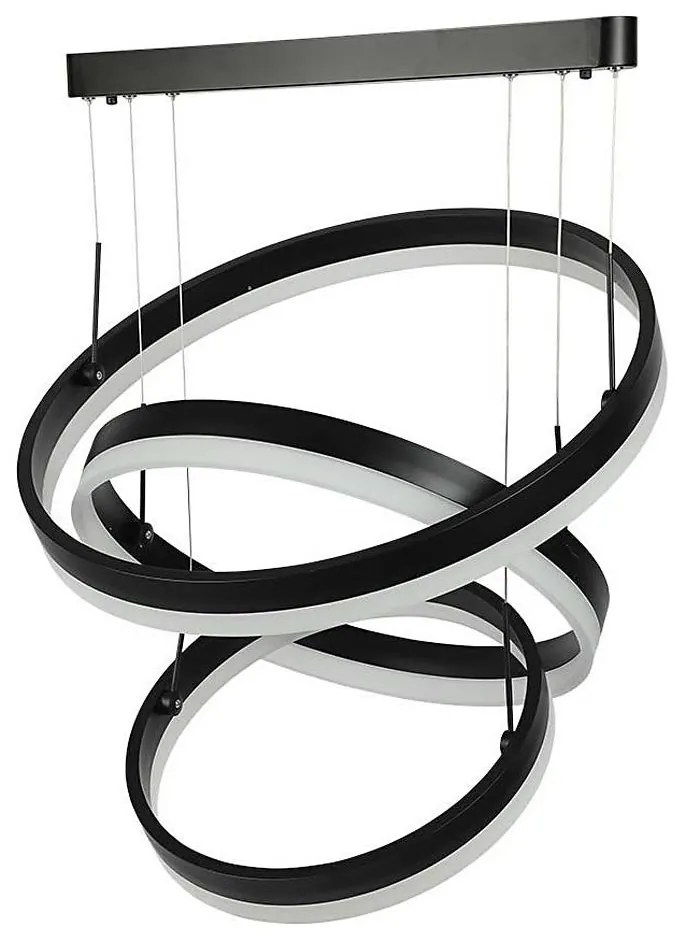 LED dimmelhető csillár zsinóron LED/86W/230V 3000K fekete