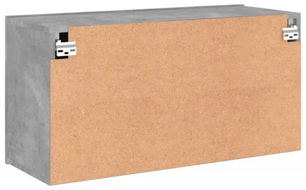 betonszürke falra szerelhető TV-szekrény 80 x 30 x 41 cm