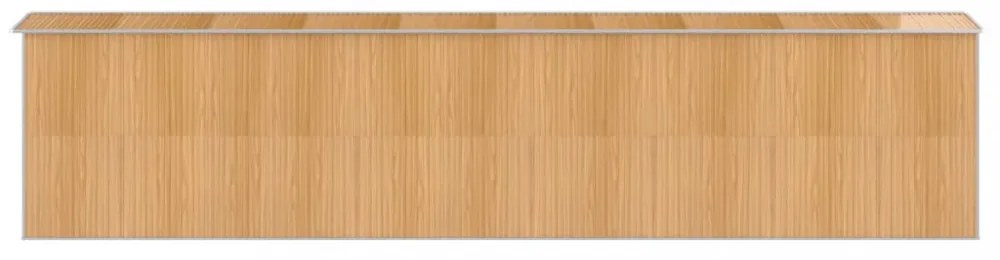 világosbarna horganyzott acél kerti fészer 192x855x223 cm