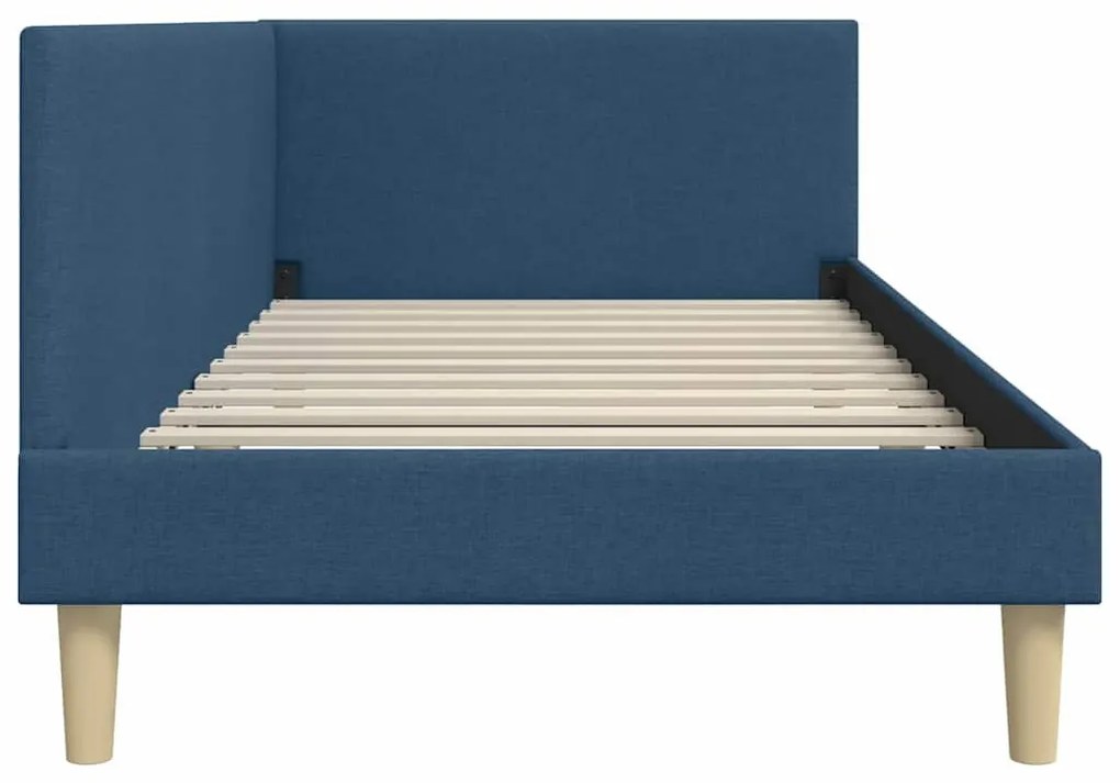 Sarokágy keret Egyéb Kék 100 x 200 cm Szövet és Mérnöki Fa