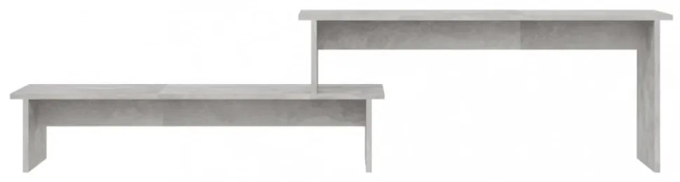 betonszürke szerelt fa TV-szekrény 180 x 30 x 43 cm