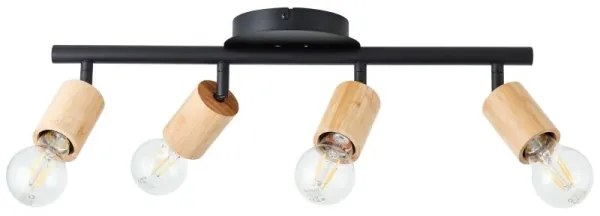 Brilliant - bambusz spotlámpa, 4x E27 foglalat, max. 28 W, 230 V