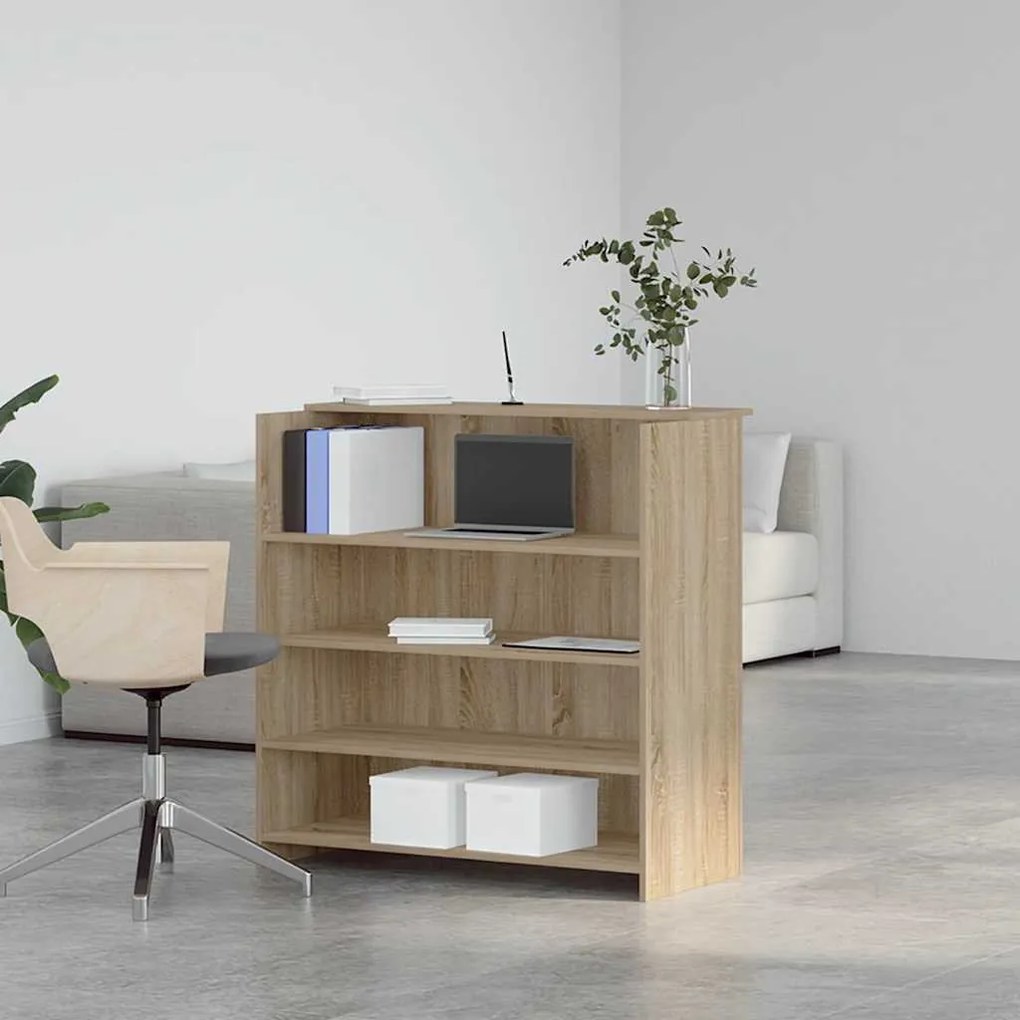 recepciós pult sonoma tölgy 100x50x103,5 cm szerelt fa
