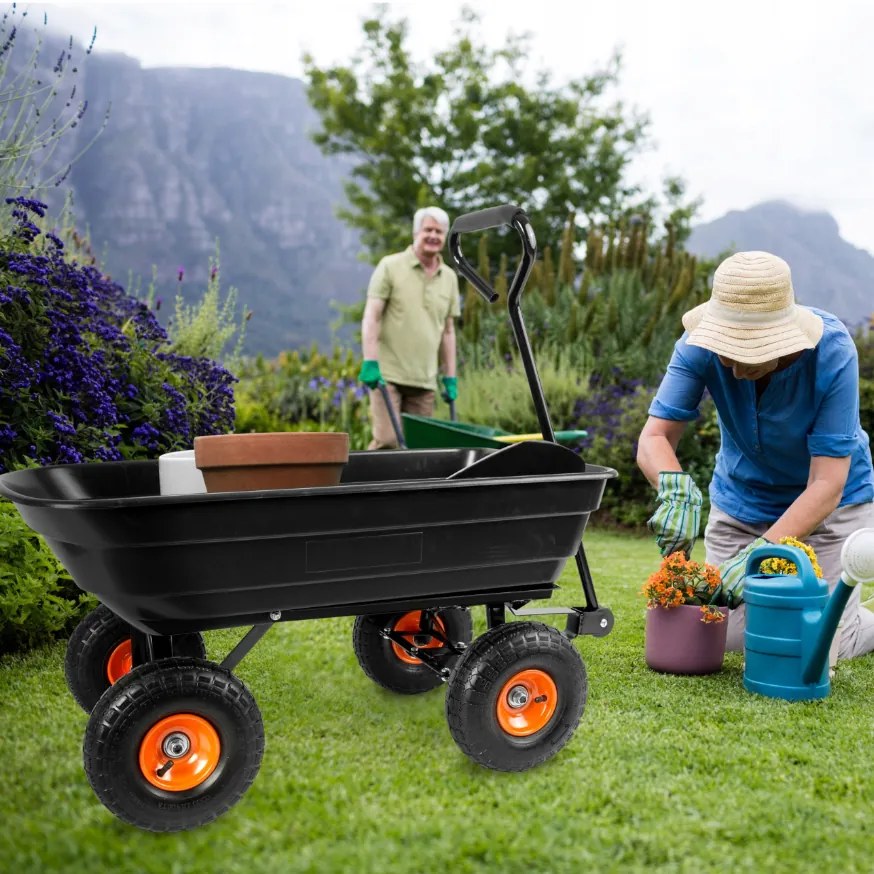 GARDENLINE Kerti kocsi fekete