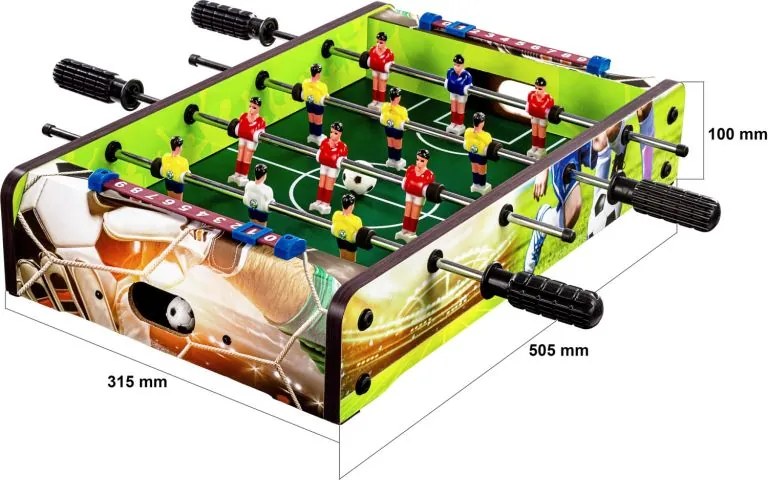 GamesPlanet® Csocsóasztal mini DUNDEE Soccer 51 x 31 cm
