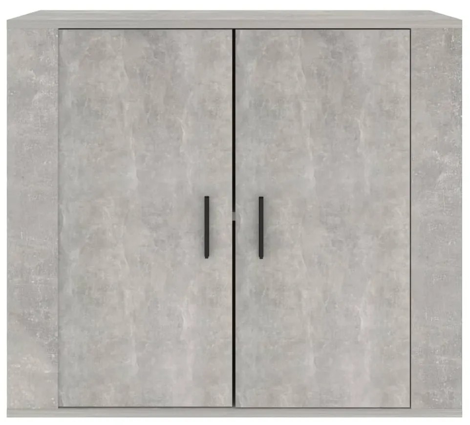 betonszürke szerelt fa tálalószekrény 80x33x70 cm