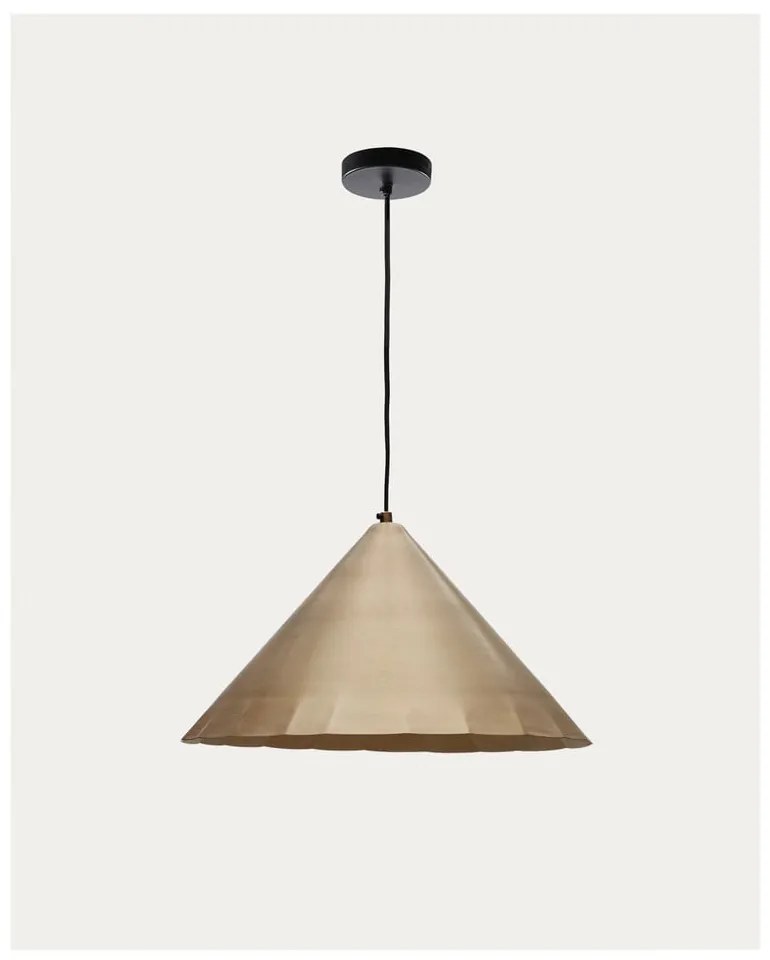 Sárgaréz színű függőlámpa fém búrával ø 46 cm Parlava – Kave Home