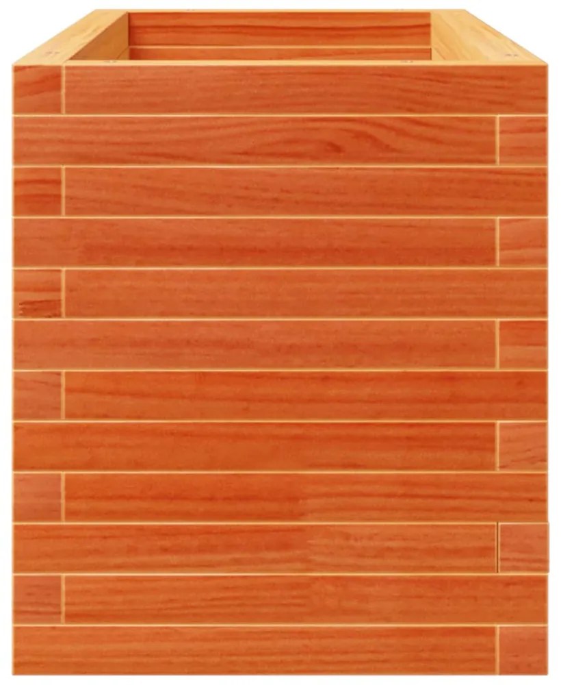 viaszbarna tömör fenyőfa kerti virágtartó 90 x 40 x 49,5 cm