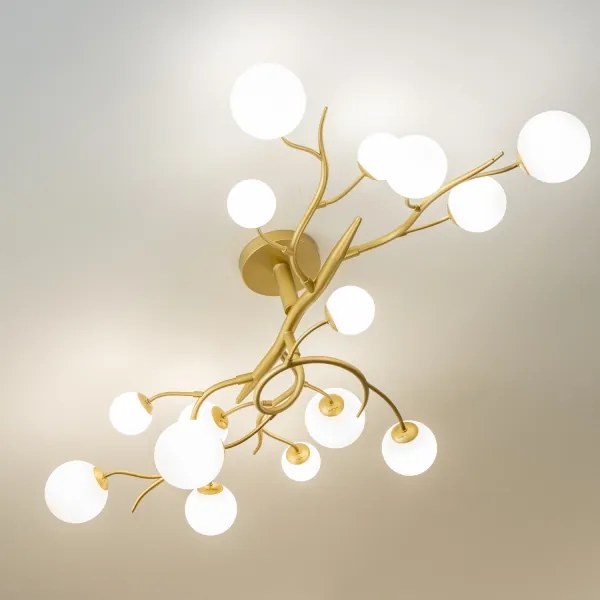 Brilagi - LED Felületre szerelhető csillár MISTEL 15xG9/3W/230V arany/fehér