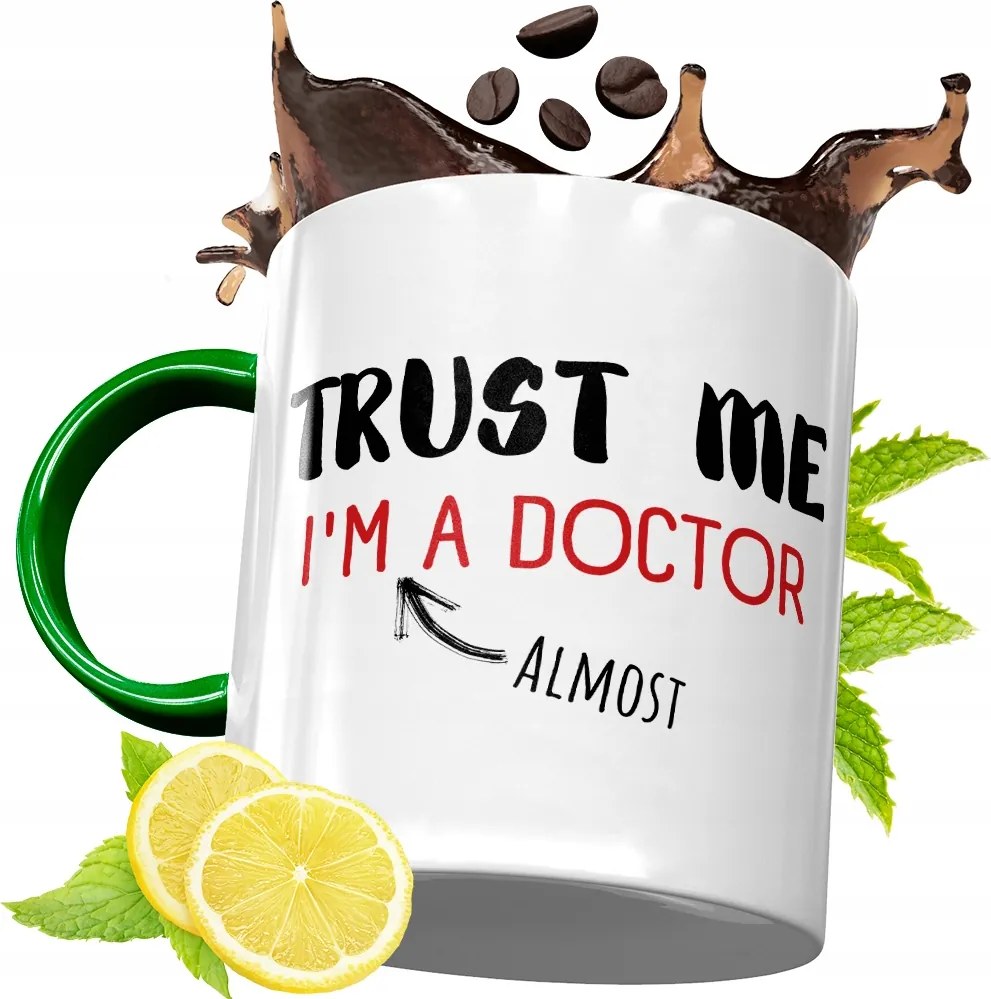 Zöld Bögre Orvosnak Ajándékba, fényképes nyomattal