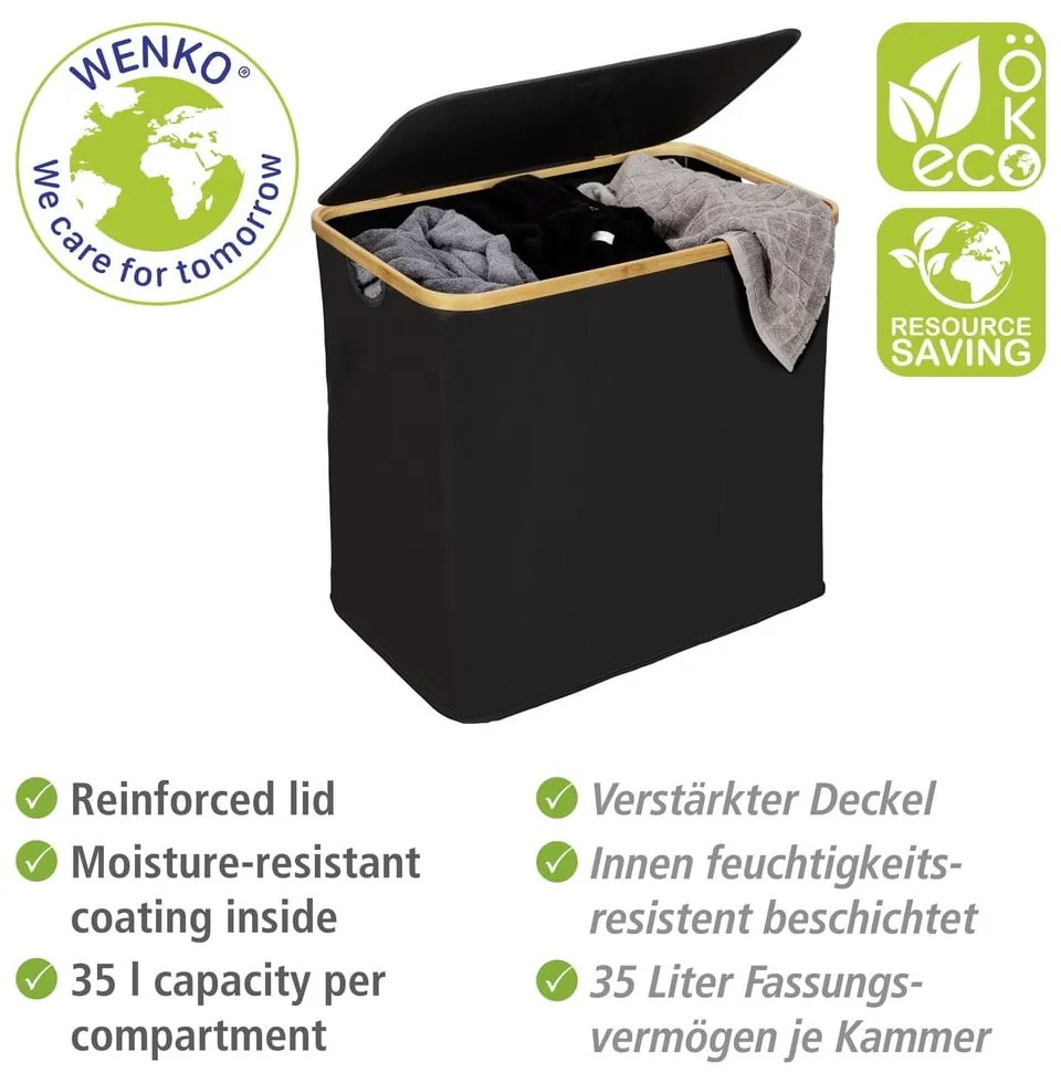 Textil szennyeskosár 105 l Trio Ecori – Wenko