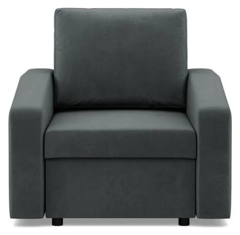 Zeus fotel, döntött kartámasz, bársony, bonell töltet, szürke