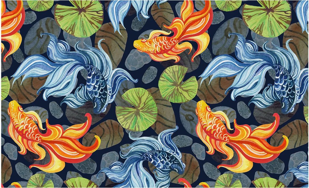 Dekoratív Fotótapéta Hálószobába Hal minták 416x254 Ragasztó