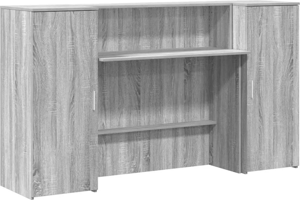 vidaXL recepciós pult szürke sonoma 180x50x103,5 cm szerelt fa