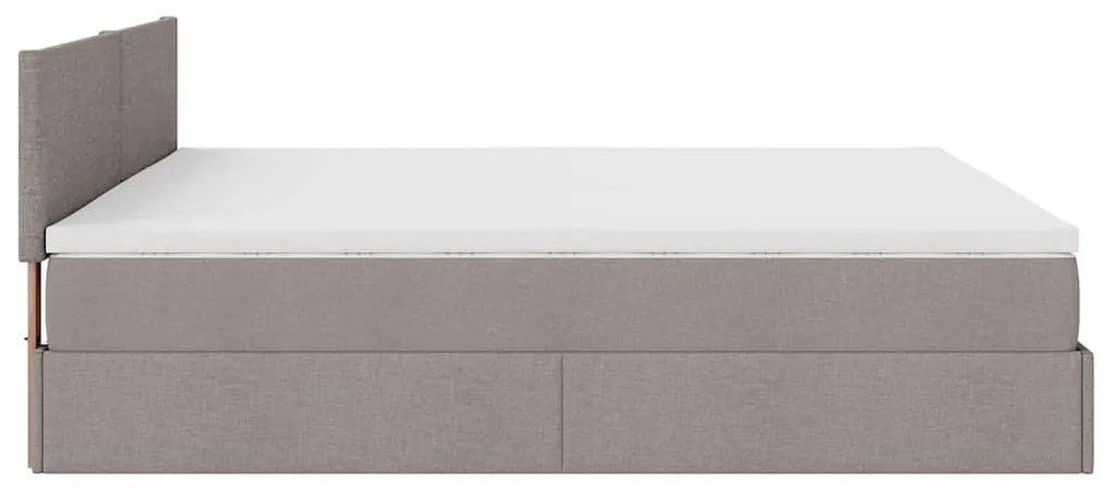 Ottomán ágykeret matraccal tópszín 200x200 cm anyaggal