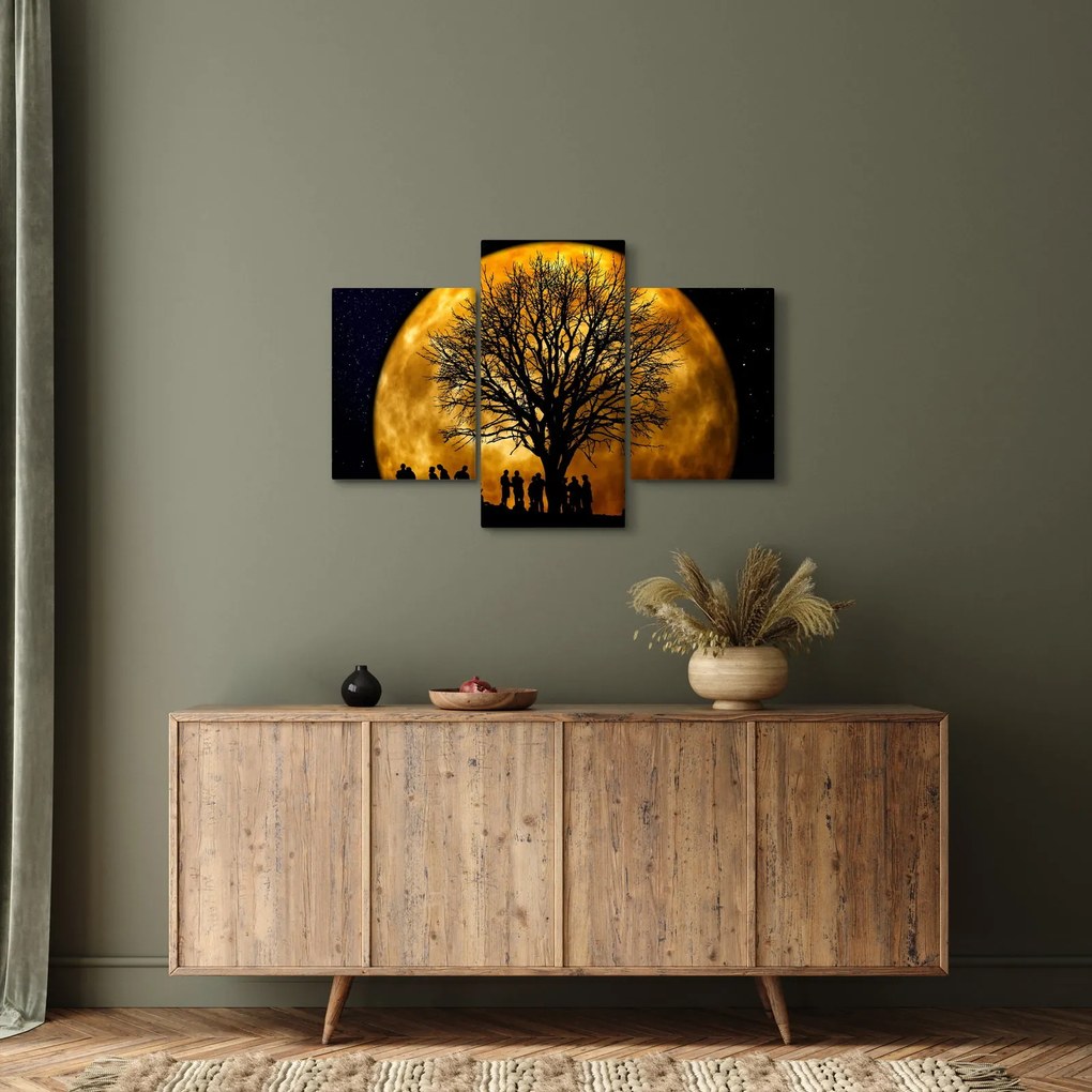 Holdok és sziluettek képe (90x60 cm)