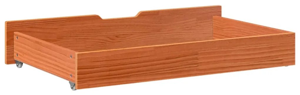 vidaXL 2 db viaszbarna tömör fenyőfa ágy alatti fiók 90 x 55 x 17 cm