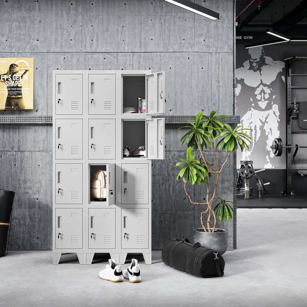 BHP szociális rekeszes szekrény szürke: ROBERT 1 Plus