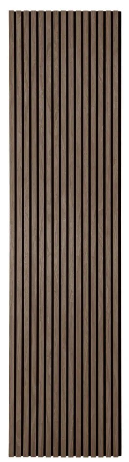 Akusztikus panel, fa furnér, dió, dió hatású 240x60x2,2 cm