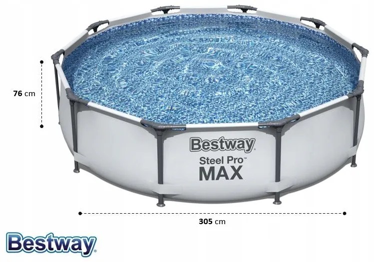 Bestway STEEL PRO MAX Fémvázas medence 305 x 76 cm