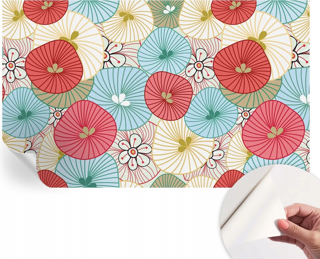 Öntapadós Dekoratív Fotótapéta Hálószobába Virágmintás 416x254 cm