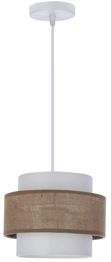 Candellux Csillár zsinóron JUTA 1xE27/40W/230V barna/fehér CA0935