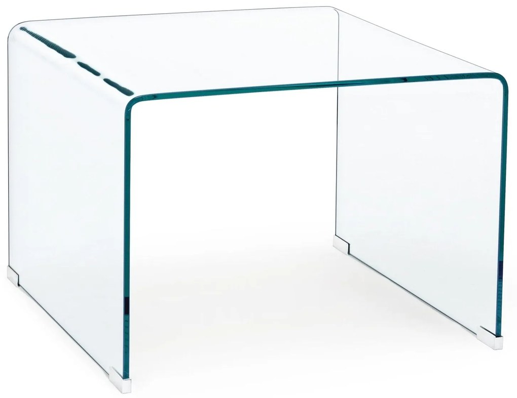 IRIDE négyzetes üveg lerakóasztal 60x60