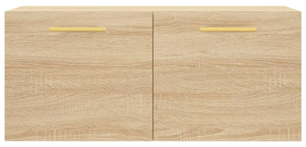 sonoma tölgy színű szerelt fa faliszekrény 80 x 36,5 x 35 cm