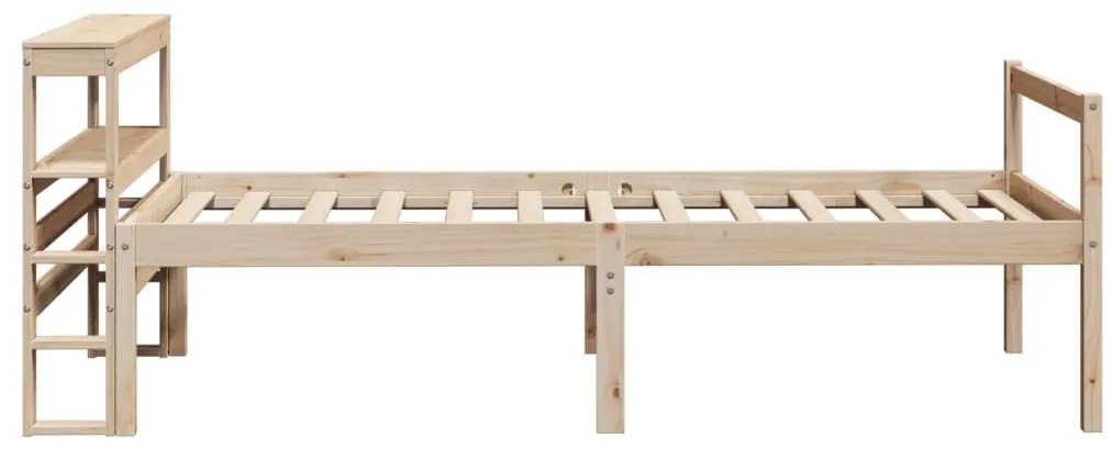 tömör fenyőfa ágy időseknek fejtámlával 100 x 200 cm