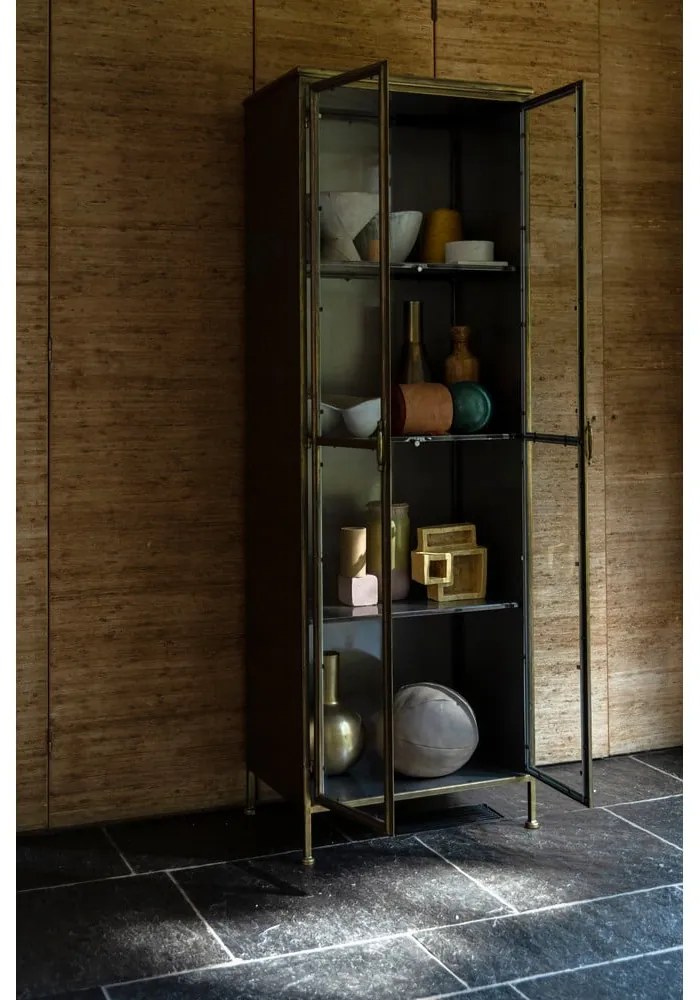 Aranyszínű fém tálalószekrény 64x184 cm Gertlush – Dutchbone